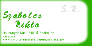 szabolcs miklo business card